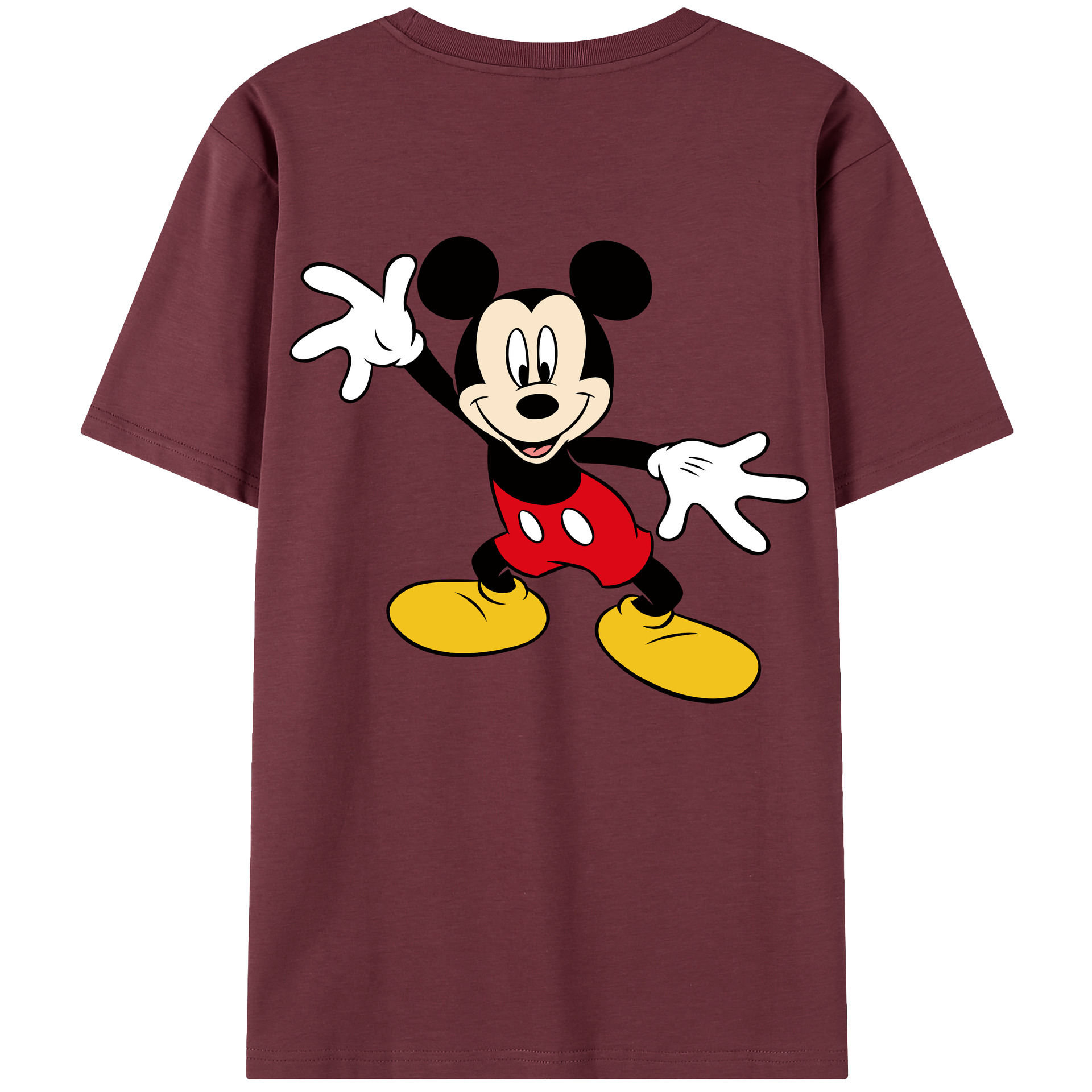 （画像用） ミッキーマウス Mickey Mouse 綿100％半袖Tシャツ（背面プリント）